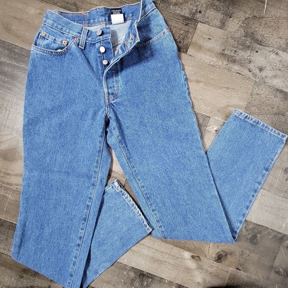 Vintage Chan Button Fly High Rise Jeans, size 5